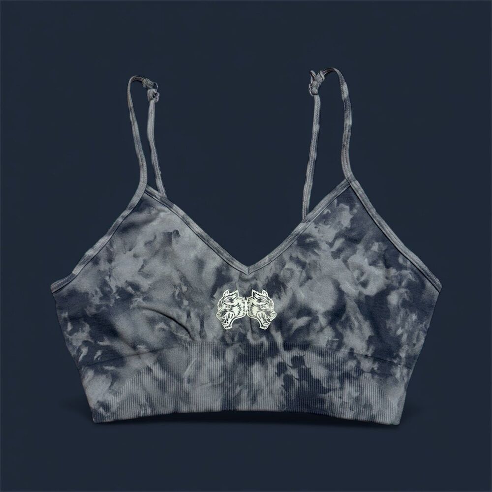 Darc Sport Everson Seamless Sports Bra - Tie Dye Gray - Size Small